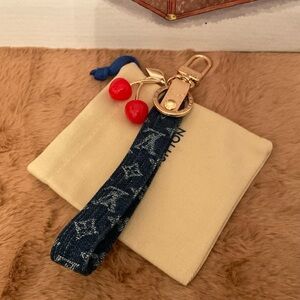 Denim LV Cerise Keychain / Key Holder